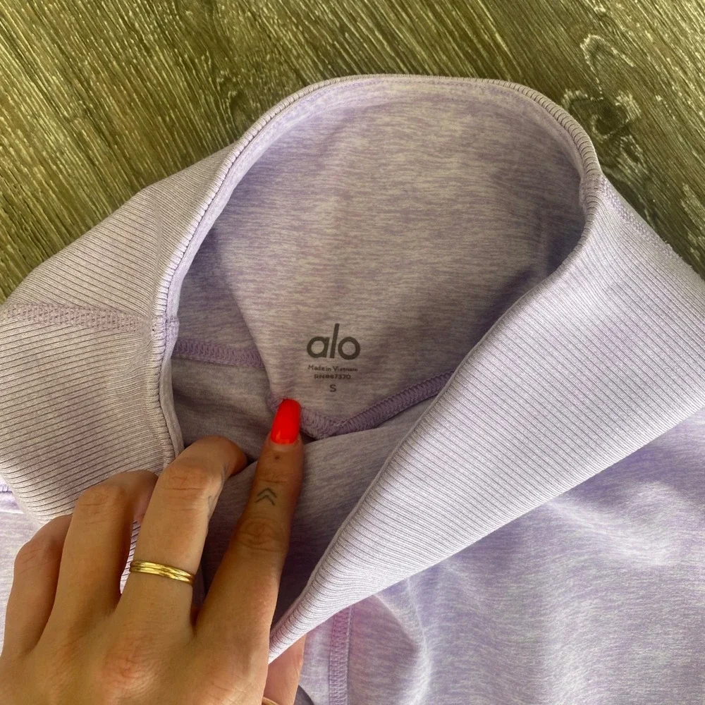 Alo Yoga Women's Purple Heather Alosoft High-Waist Goddess Leggings Size S